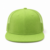 Urban Flex Structured Trucker Cap with Breathable Mesh & Pre-Curved Visor thumbnail 10 lime front