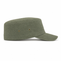 Premium Hemp Military Cap thumbnail 4 army right