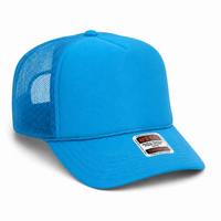 Ottocap 39165 High Crown Foam trucker with rope thumbnail 175 neon blue angle