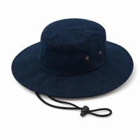 Brushed Heavy Cotton Wide Brim Hat with Adjustable Chin Strap thumbnail 46