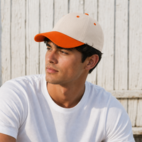 HBC Two-Tone Cap with Iconic Hudson's Bay Stripes thumbnail 92 natural orange moodboard