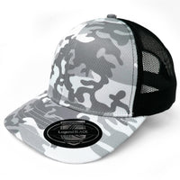 Snow Camo Trucker thumbnail 1 snow camo trucker - madhats.com.au
