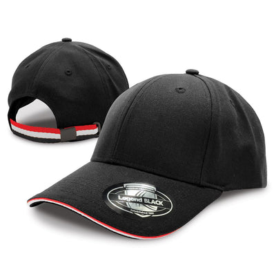 San Marino Cap with Double Sandwich Design and Tri-Stripe Strap