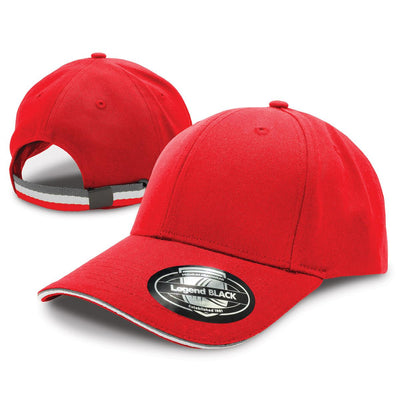 San Marino Cap with Double Sandwich Design and Tri-Stripe Strap