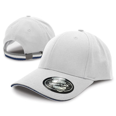San Marino Cap with Double Sandwich Design and Tri-Stripe Strap