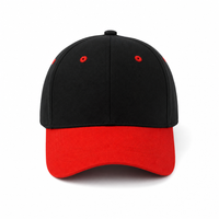 HBC Two-Tone Cap with Iconic Hudson's Bay Stripes thumbnail 44 black/red front