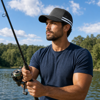 Flex Stripe A Frame High Profile Trucker Cap thumbnail 24 charcoal black white moodboard
