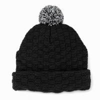 Pom Pom Beanie thumbnail 16 black/black/white front