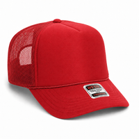 Ottocap 39165 High Crown Foam trucker with rope thumbnail 12 red angle