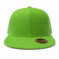 Urban Flex Twill Flat Peak Trucker Cap with Adjustable Snapback thumbnail 31 lime front