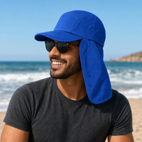 7504 Flex Cotton Legionnaire Caps with Adjustable Velcro Strap thumbnail 15 royal moodboard