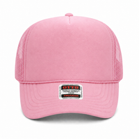 Ottocap 39165 High Crown Foam trucker with rope thumbnail 39 pink front