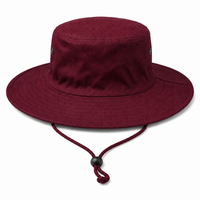 Surf Hat with Break-Away Strap in Wide Brim Design thumbnail 26 maroon front