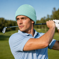Premium Merino Wool Beanie with Cuff – Soft & Warm Knit Hat thumbnail 40 mint moodboard