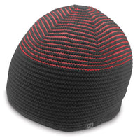 Ridge Beanie with Contrast Two-Tone Woven Design thumbnail 3
