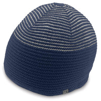 Ridge Beanie with Contrast Two-Tone Woven Design thumbnail 6