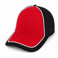 Arena Two Tone Structured Snapback Cap thumbnail 36 black.white.red angle