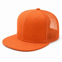 Urban Flex Structured Trucker Cap with Breathable Mesh & Pre-Curved Visor thumbnail 22 orange angle
