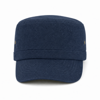 Premium Hemp Military Cap thumbnail 23 navy front