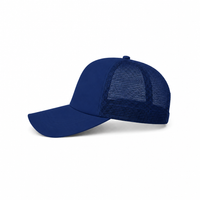 Rapper Flex High Crown Trucker Cap with Mesh Panels thumbnail 95 royal blue left