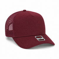 Ottocap 32285 A-Frame 5-Panel Mesh Back Trucker Hat thumbnail 46 maroon angle