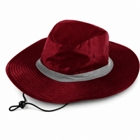 Hi Vis Reflector Safety Hat thumbnail 48 maroon angle