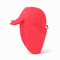 Flex 4057 Water Resistant Legionnaire Caps with Adjustable Strap thumbnail 71 fluoro pink left
