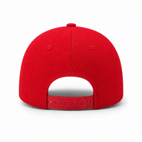 A Frame Flex Cap with Adjustable Snapback and Premium Cotton thumbnail 98 red back