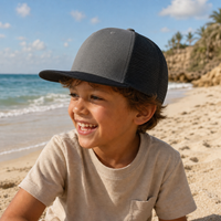 Urban Flex Twill Flat Peak Trucker Cap with Adjustable Snapback thumbnail 12 black/grey moodboard