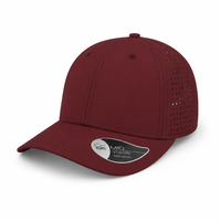 Breezy Lightweight Ventilated Nylon Cap with PVC Closure thumbnail 13 burgundy angle
