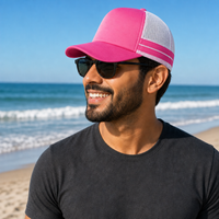 Flex Stripe A Frame High Profile Trucker Cap thumbnail 39 pink moodboard