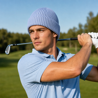 Premium Merino Wool Beanie with Cuff – Soft & Warm Knit Hat thumbnail 48 sky moodboard
