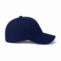 A Frame Sandwich Flex Cap with Premium Cotton and Adjustable Snapback thumbnail 40 navy white right