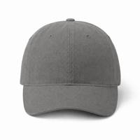 Flexfit Brushed Structured Baseball Cap in Multiple Colors thumbnail 6 gray front