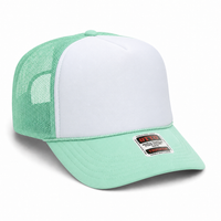 Ottocap 39165 High Crown Foam trucker with rope thumbnail 139 green white green angle