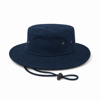 Brushed Heavy Cotton Wide Brim Hat with Adjustable Chin Strap thumbnail 42
