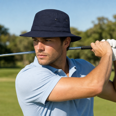 Polyviscose Wide Brim Surf Hat with Adjustable Toggle