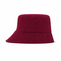 Terry Towelling Flex Bucket Hat thumbnail 48 maroon left