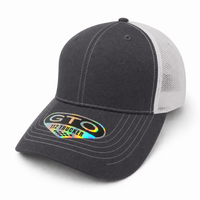 GTO 112 Trucker Hat with Ventilated Comfort and Adjustable Fit thumbnail 63 charcoal white angle