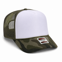 Ottocap 39165 High Crown Foam trucker with rope thumbnail 243 camo olive white angle