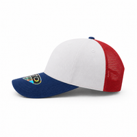 GTO 112 Trucker Hat with Ventilated Comfort and Adjustable Fit thumbnail 67 royal white red left