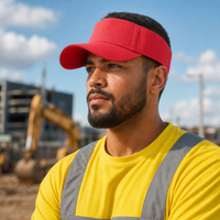 Pro Golf Visor with Adjustable Velcro Strap and Mesh Ventilation thumbnail 32 red moodboard