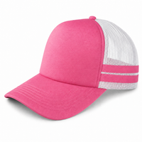 Flex Stripe A Frame High Profile Trucker Cap thumbnail 38 pink angle