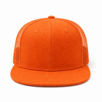 Urban Flex Structured Trucker Cap with Breathable Mesh & Pre-Curved Visor thumbnail 18 orange front