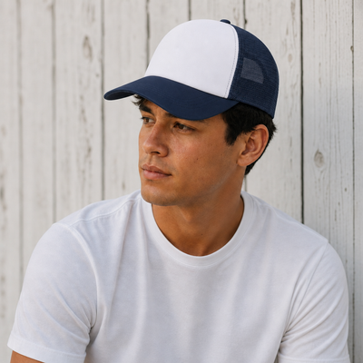 Rapper Flex High Crown Trucker Cap with Mesh Panels