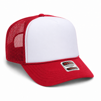 Ottocap 39165 High Crown Foam trucker with rope thumbnail 102 red white red angle