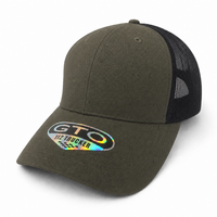 GTO 112 Trucker Hat with Ventilated Comfort and Adjustable Fit thumbnail 135 loden black angle