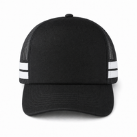 Flex Stripe A Frame High Profile Trucker Cap thumbnail 50 black white front