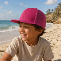 Urban Flex Twill Flat Peak Trucker Cap with Adjustable Snapback thumbnail 6 pink moodboard