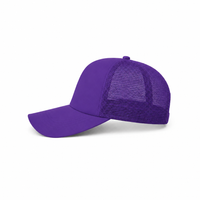 Rapper Flex High Crown Trucker Cap with Mesh Panels thumbnail 138 purple left